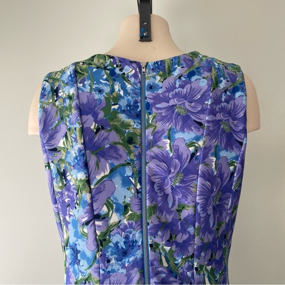 Laura Petites Floral Sleeveless Midi Dress Size 12P - Picture 6 of 9